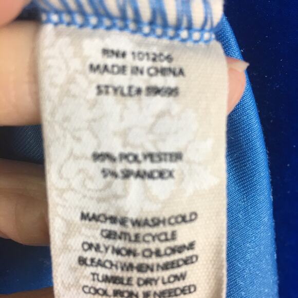 Soft Surroundings Blue Velour Button Up Long Sleeve Lagenlook  Tunic 1X - Picture 6 of 9